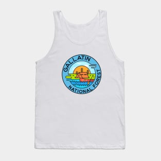 Gallatin National Forest Montana Camping Canoe Tank Top